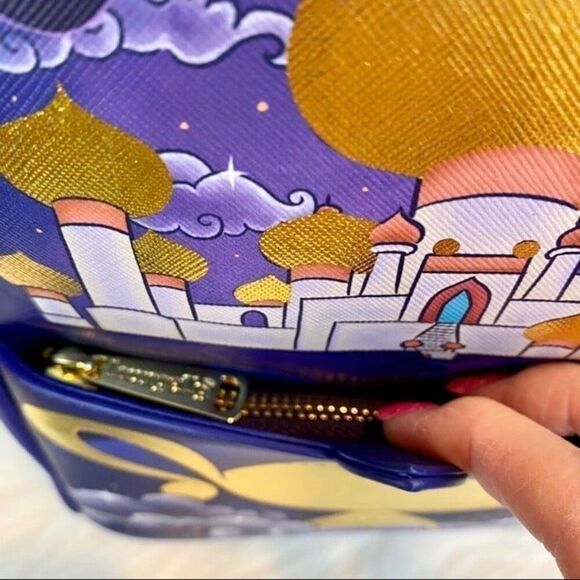 Disney Princess Jasmine Mini Backpack Aladdin Loungefly NWT - Picture 4 of 7